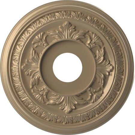 Ekena Millwork Baltimore PVC Medallion (Canopies up to 6 1/2"), 16"OD x 3 1/2"ID x 1"P, Metallic Champagne Mist CMP16BAECE